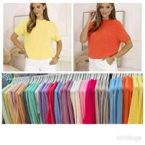 Swetry Damskie  WŁOSKA  , Size uni, paczka  6szt ,mix kolor