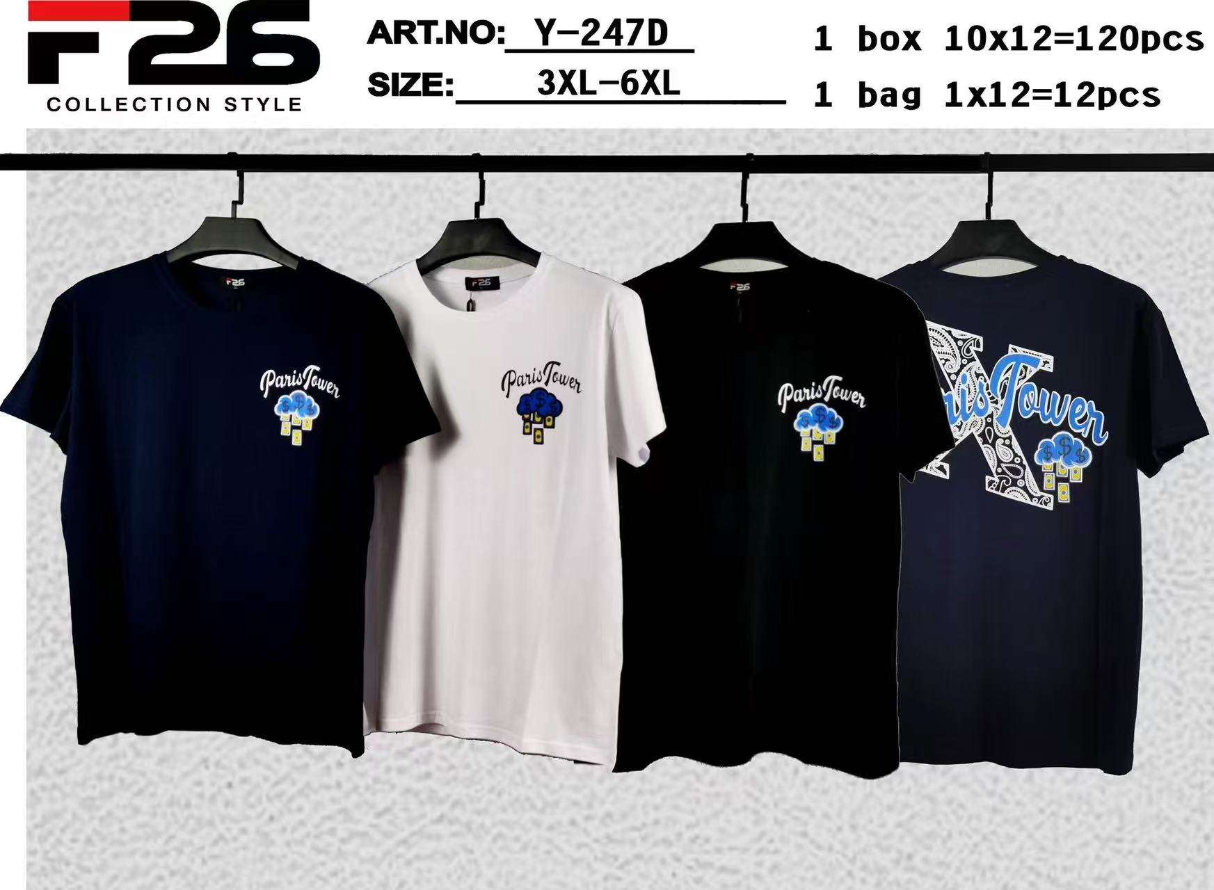 Bluzki MĘSKA , Size 3-6xl, paczka  12szt ,mix kolor