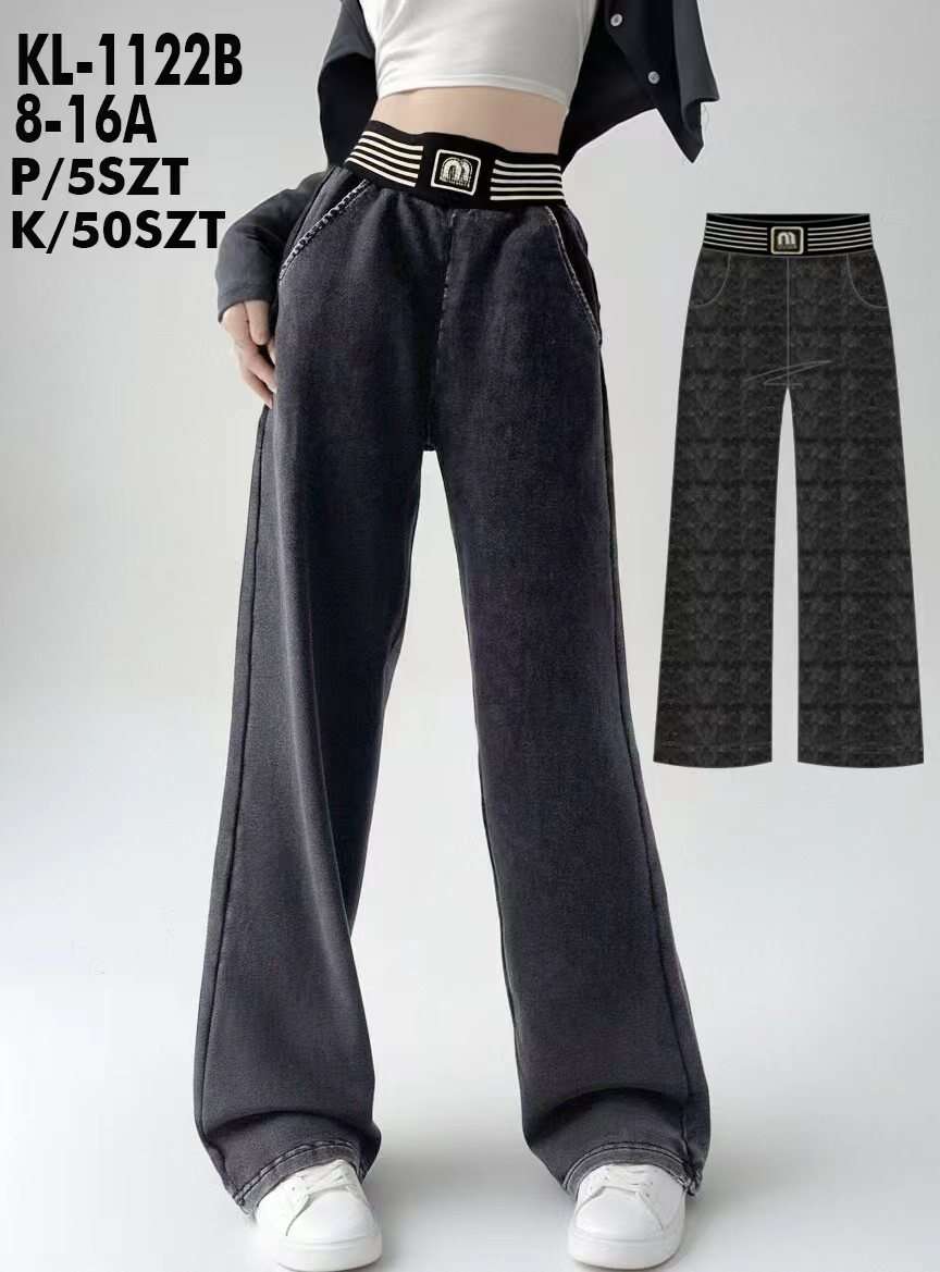 Spodnie JEANSY DZIECIĘCA size 8-16lat, paczka 5szt ,1kolor