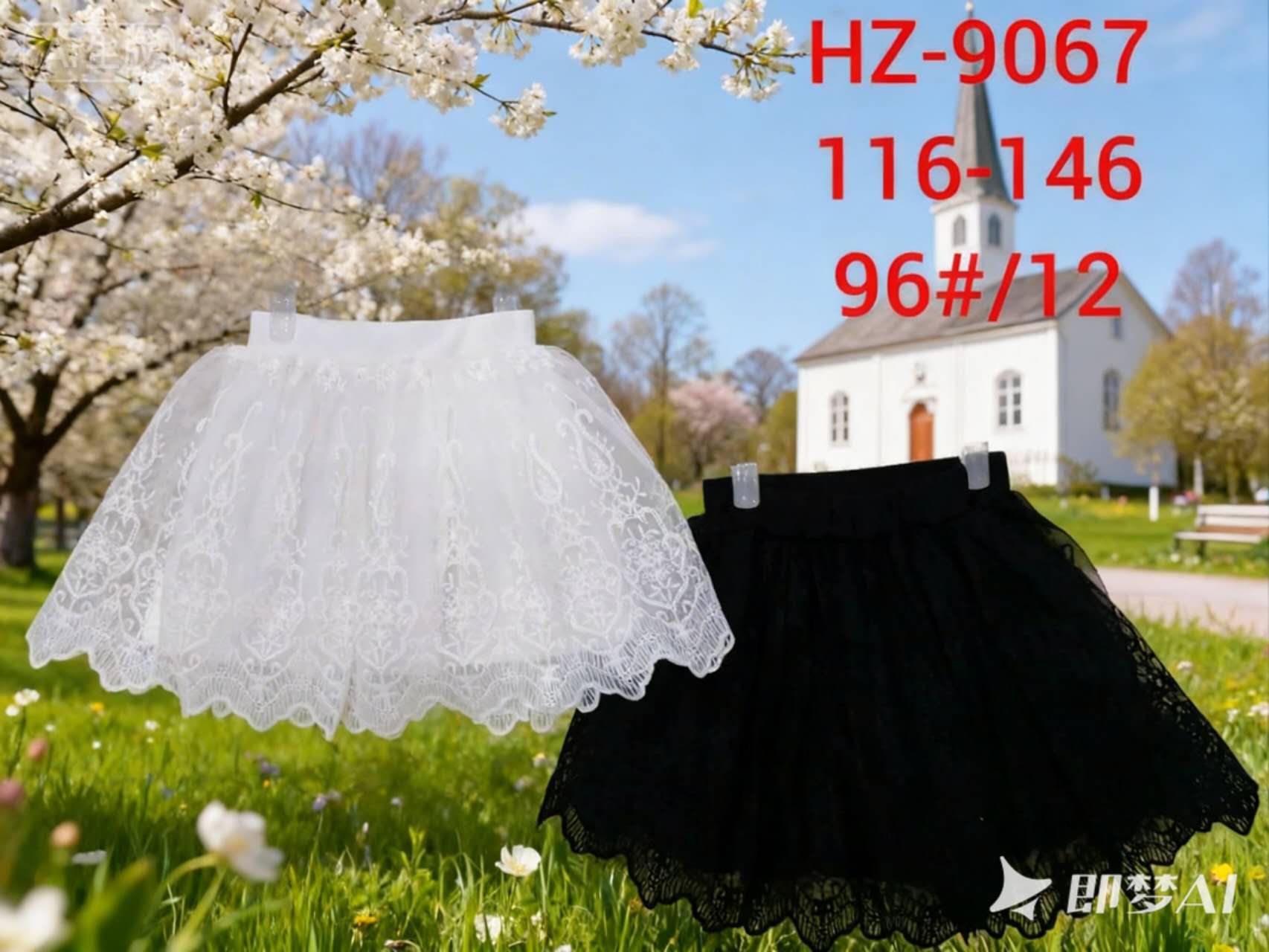 Spódnica  DZIECIĘCA , Size 116-146, paczka  12szt ,mix kolor