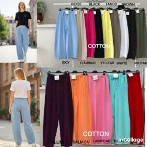 Spodnie Damskie  WŁOSKA  , Size uni, paczka  6szt ,mix kolor