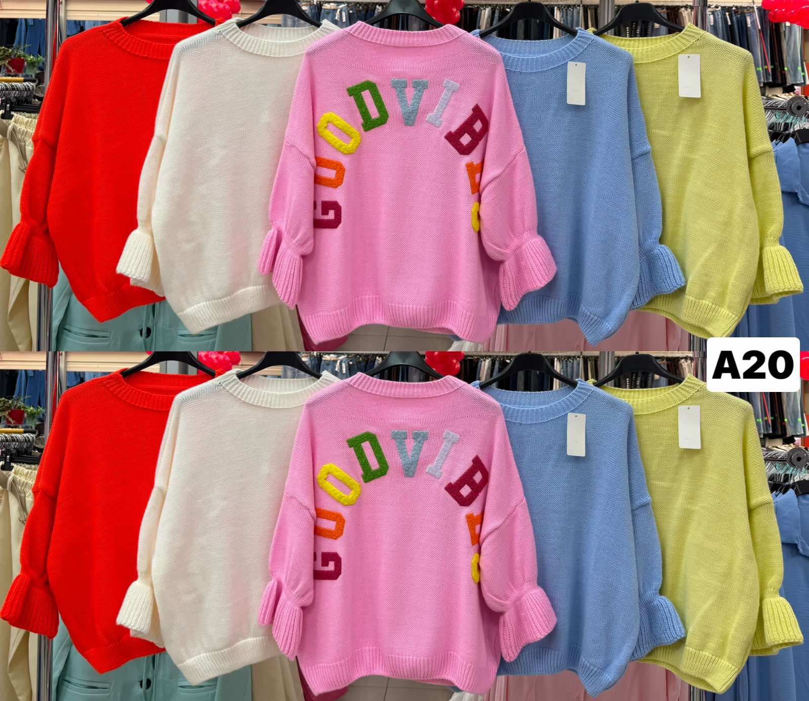 Swetry  Damskie  , Size uni, paczka  6szt ,mix kolor