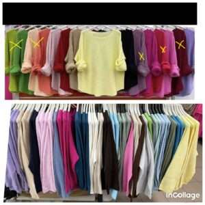 Swetry  Damskie wloska  , Size uni, paczka  6szt ,mix kolor