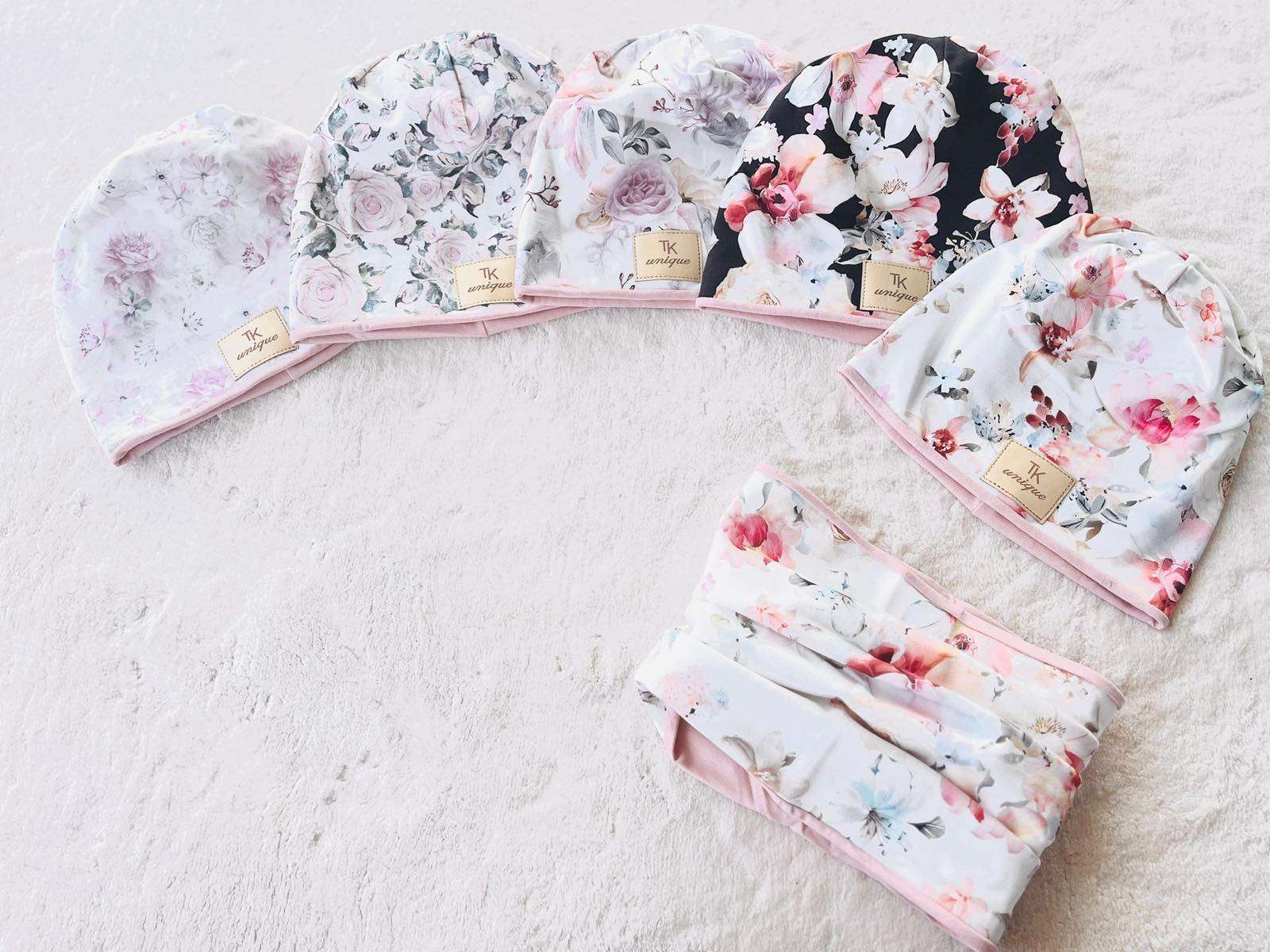 Komplety Czapki DZIECIĘCE,paczka 12szt, mix kolor