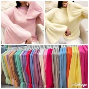 Swetry Damskie  WŁOSKA  , Size uni, paczka  6szt ,mix kolor