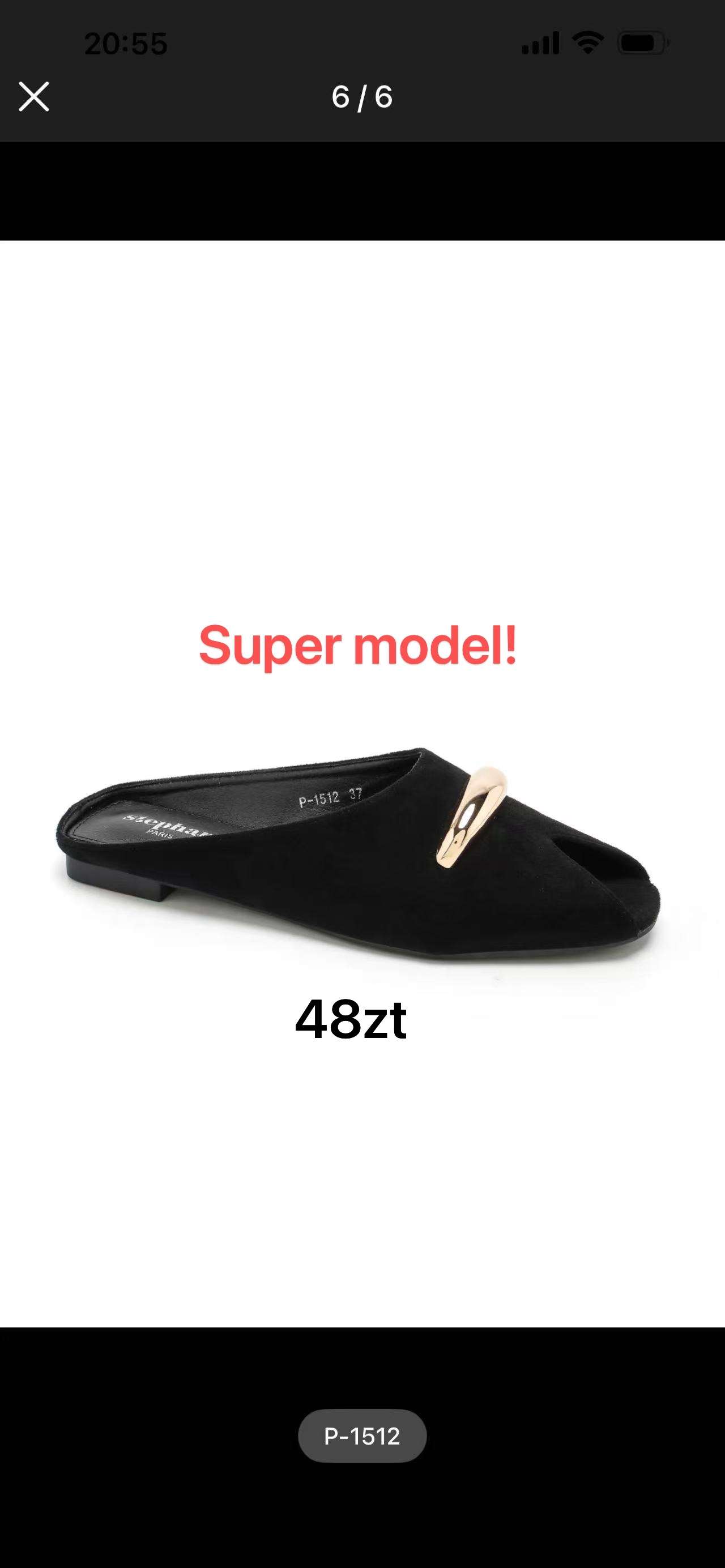 Buty Klapki  DAMSKIE (36-41, 12par)