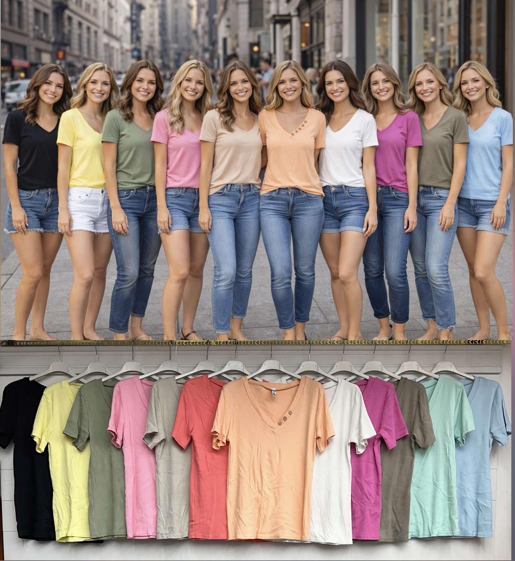 Bluzki Damskie TURECKA , Size uni, paczka  6szt ,mix kolor