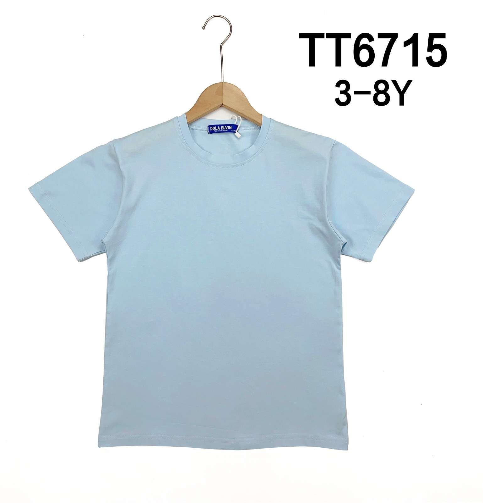 Bluzki DZIECIĘCA , Size 3-8 lat, paczka  5szt ,1kolor