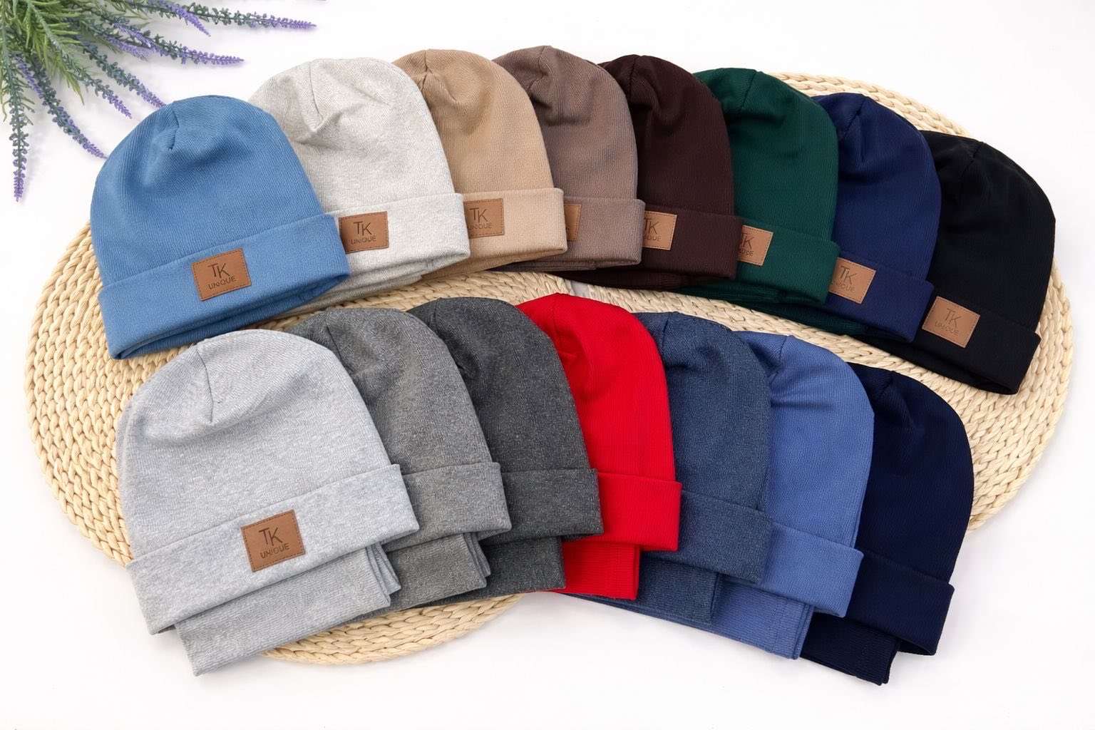 Komplety Czapki DZIECIĘCE,paczka 12szt, mix kolor