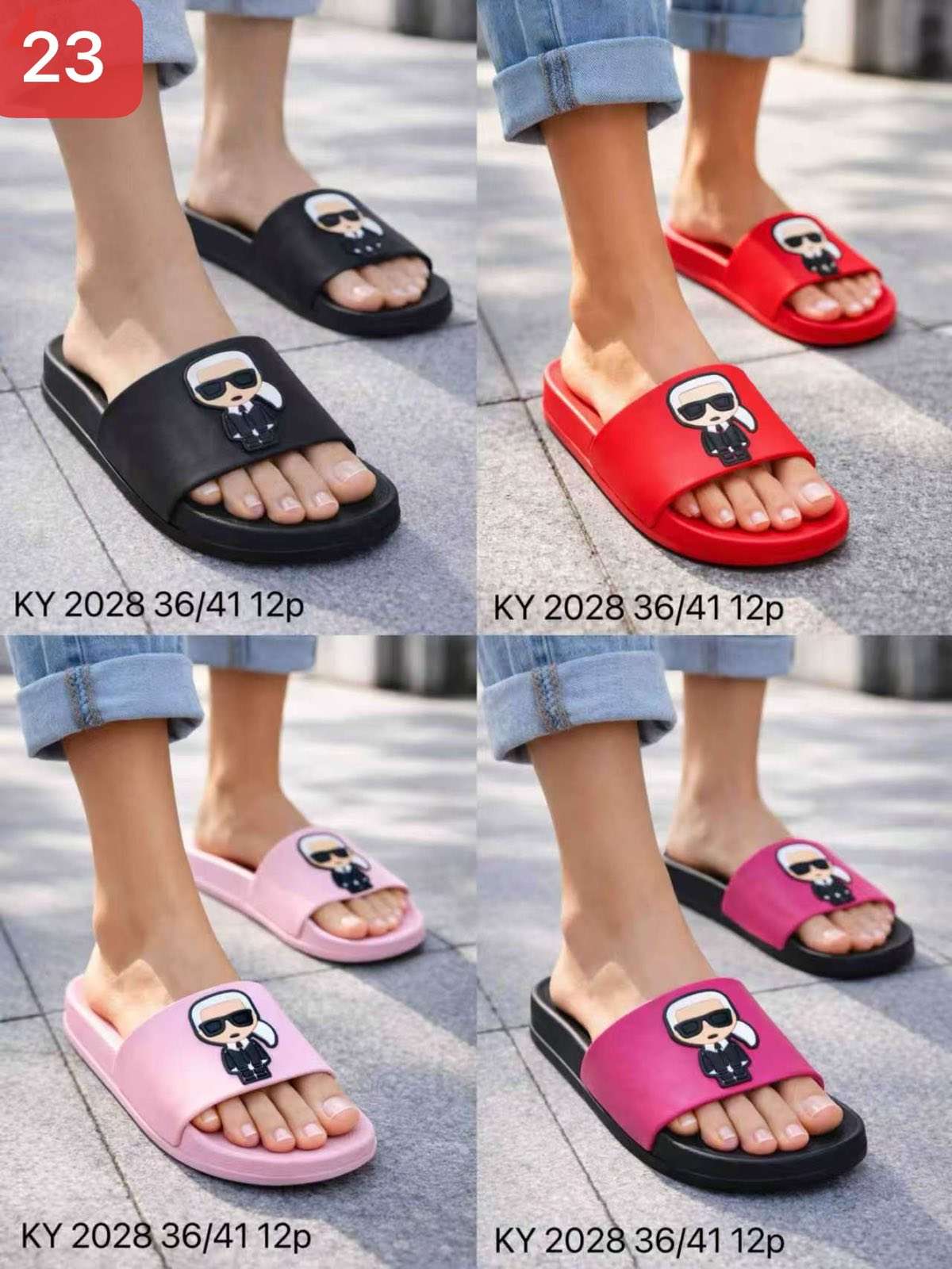 Klapki DAMSKIE (36-41, 12par)