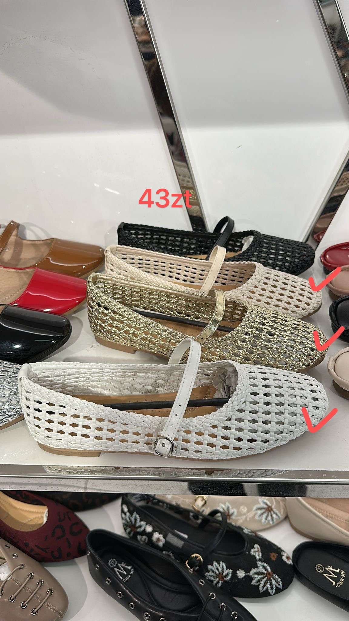 Buty Baleriny DAMSKIE (36-41, 12par)