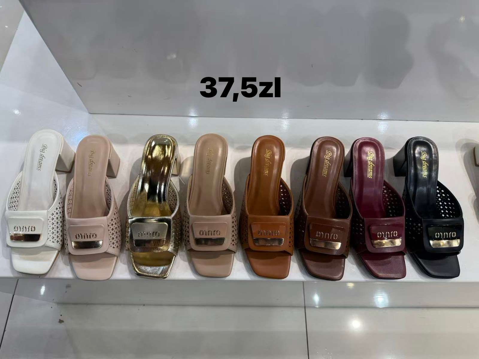 Klapki na Koturnie Damskie (36-41, 12par)