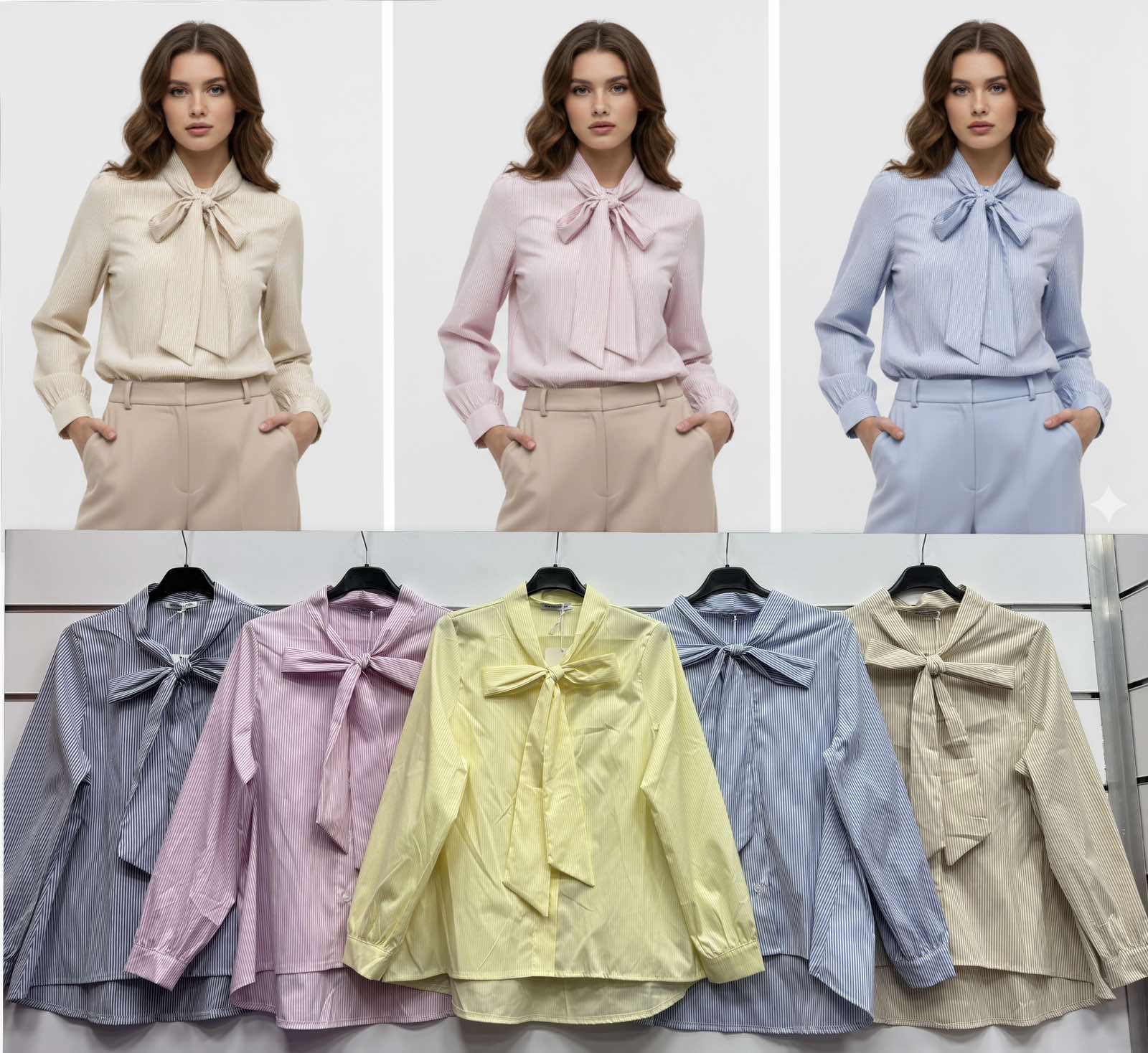 Bluzki Damskie  WŁOSKA  , Size uni, paczka  6szt ,mix kolor