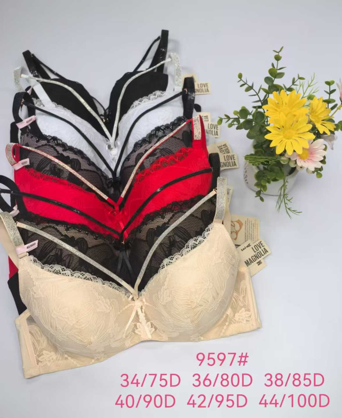 Biustonosz damskie, Miska D 34-44,paczka 12szt ,1kolor