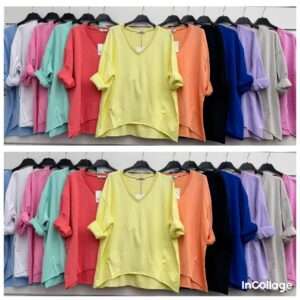 Swetry Damskie  WŁOSKA  , Size uni, paczka  6szt ,mix kolor