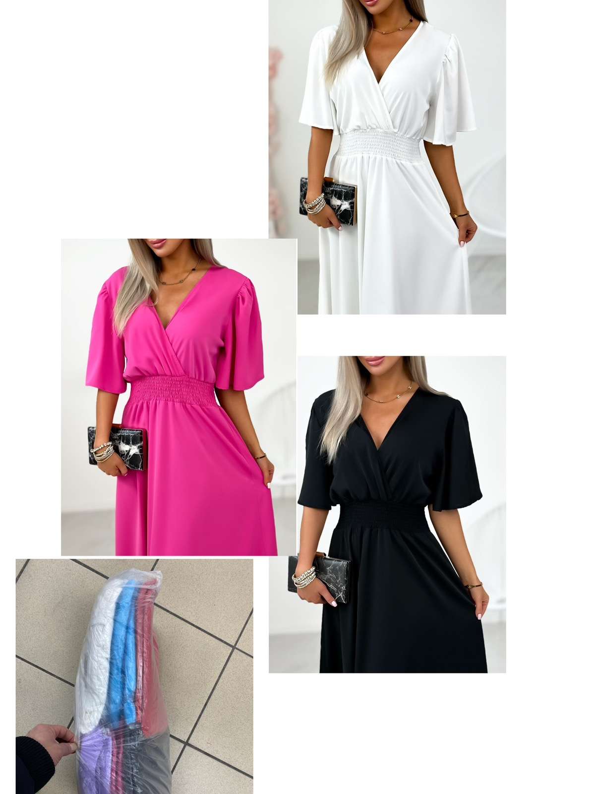 Sukienki damskie,size m-xl, paczka 12szt ,mix kolor