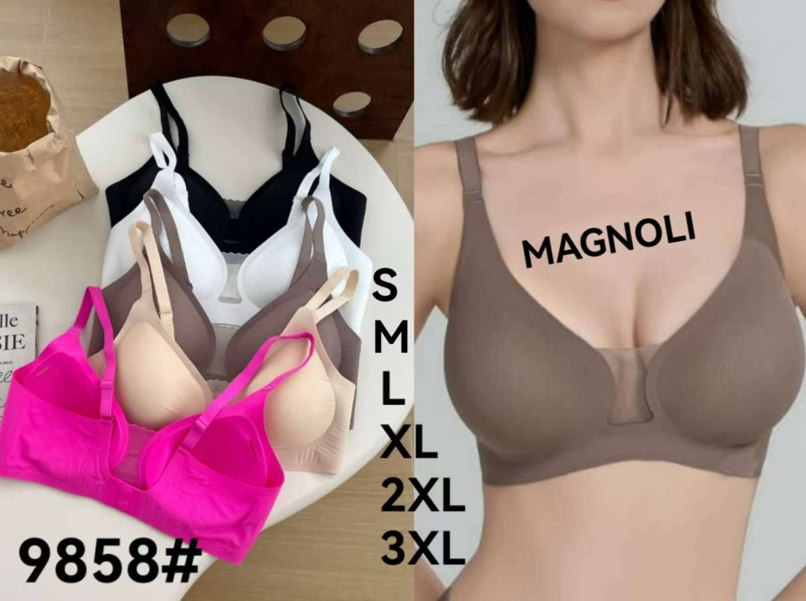 Biustonosz damskie,size S-3XL, paczka 24szt ,mix kolor