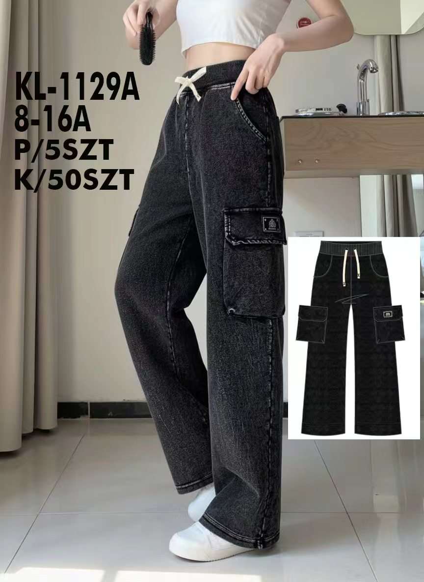 Spodnie JEANSY DZIECIĘCA size 8-16lat, paczka 5szt ,1kolor