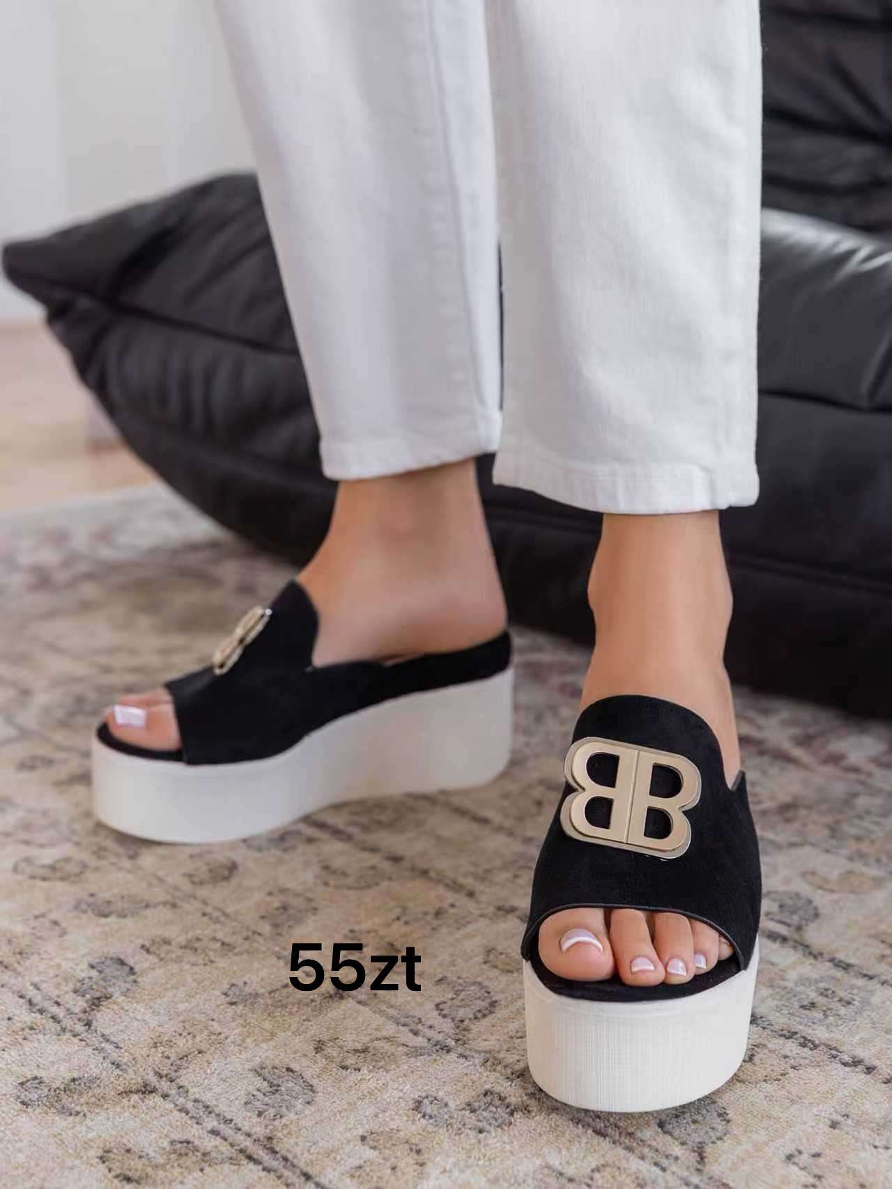 Klapki na Koturnie Damskie (36-41, 12par)