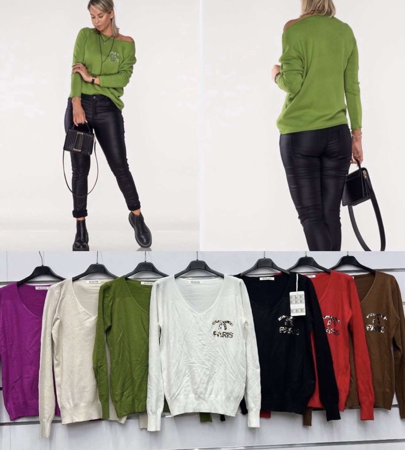 Swetry  Damskie wloska  , Size uni, paczka  6szt ,mix kolor