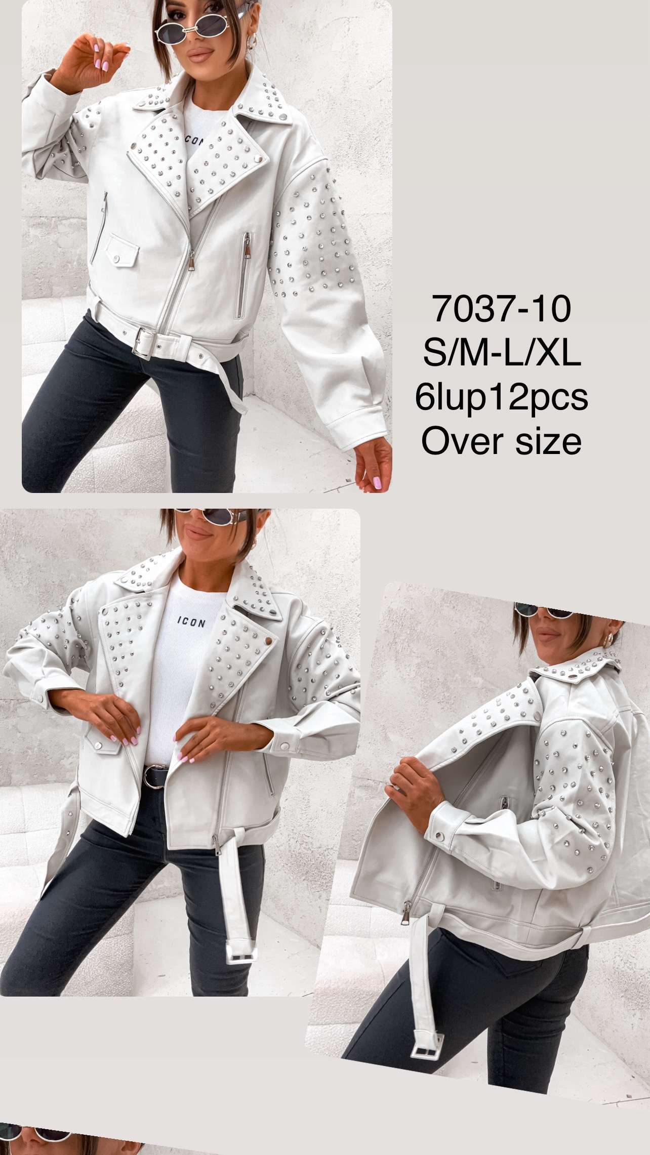 Kurtki  skórzane damskie , Size s/m-l/xl, paczka 6szt ,1 kolor