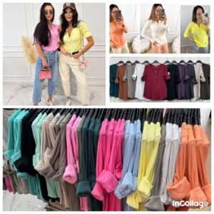 Swetry Damskie  WŁOSKA  , Size uni, paczka  6szt ,mix kolor