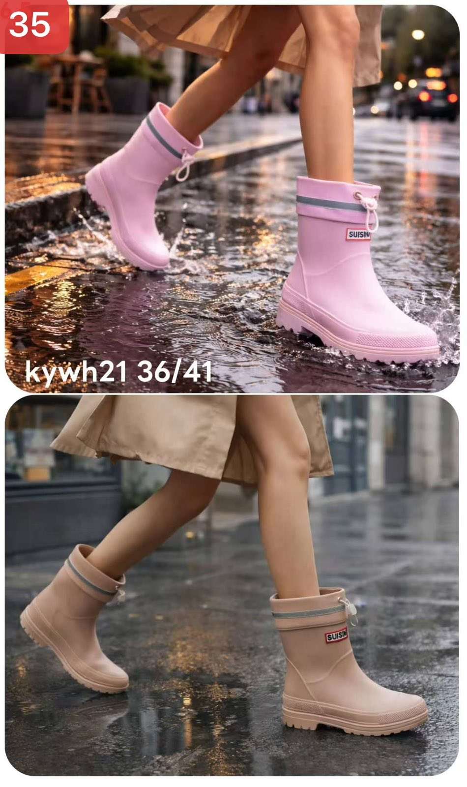 Kalosze DAMSKIE (36-41, 12par)