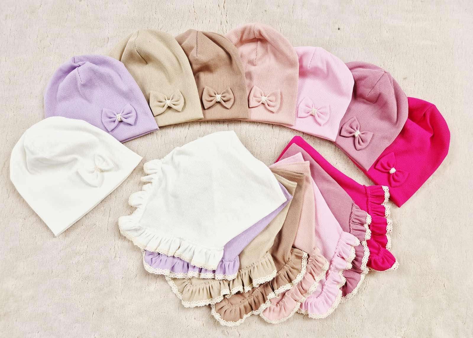 Komplet Czapki DZIECIĘCE, paczka 12szt, mix kolor