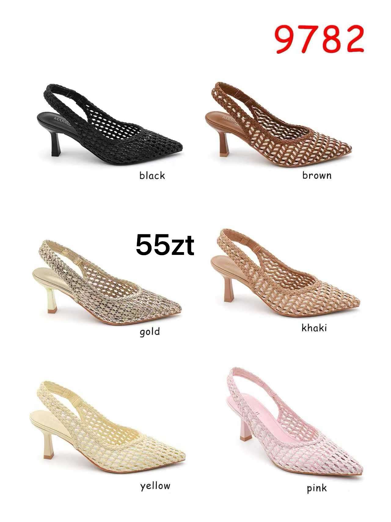 Sandały na Obcasie Damskie (36-41, 12par)