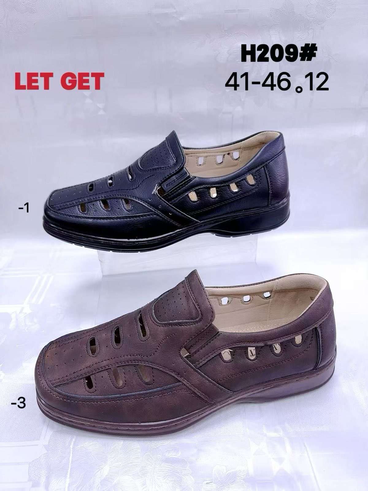 Buty Półbuty Męskie (41-46, 12par)