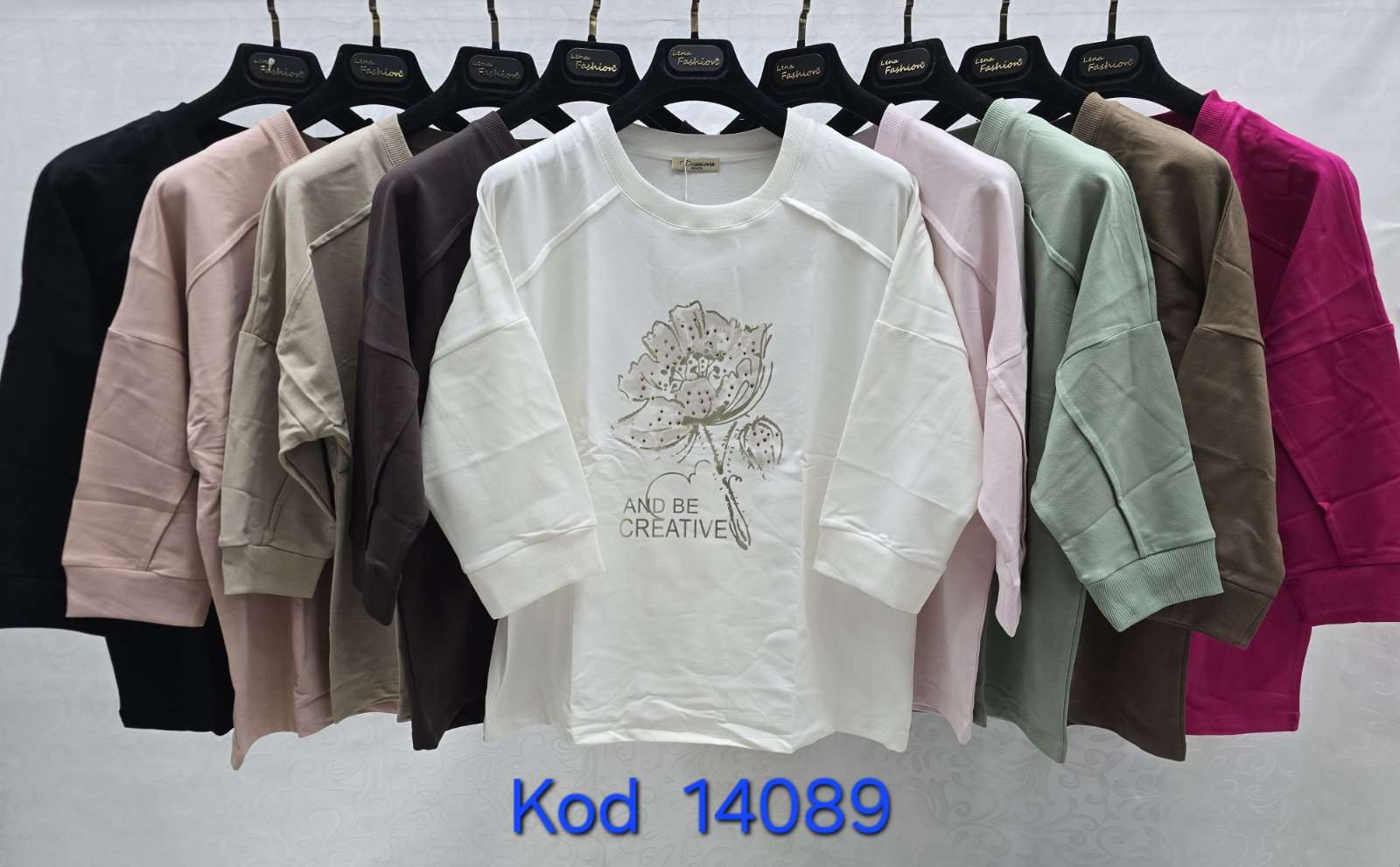 Bluzki  Damskie TURECKA , Size uni, paczka 12szt ,mix kolor