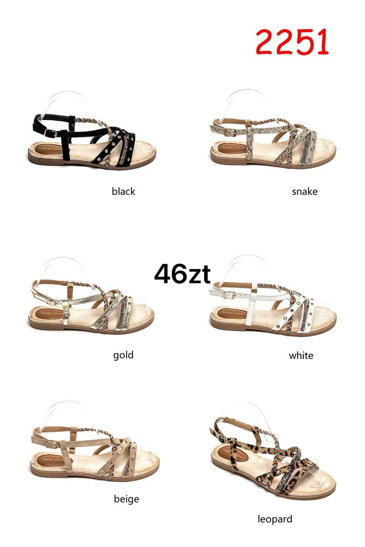 Buty Sandały Damskie (36-41, 12par)