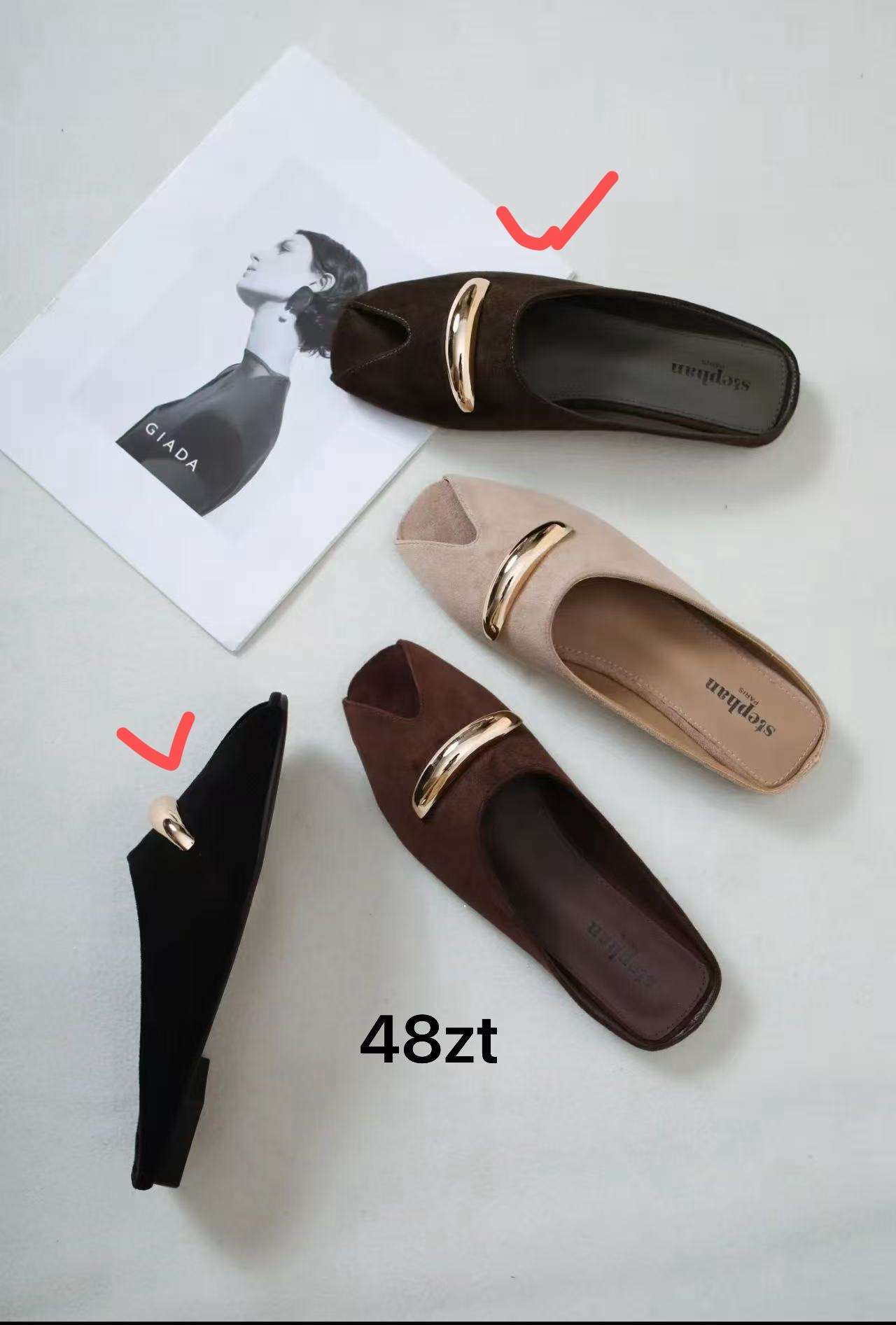 Buty Klapki  DAMSKIE (36-41, 12par)