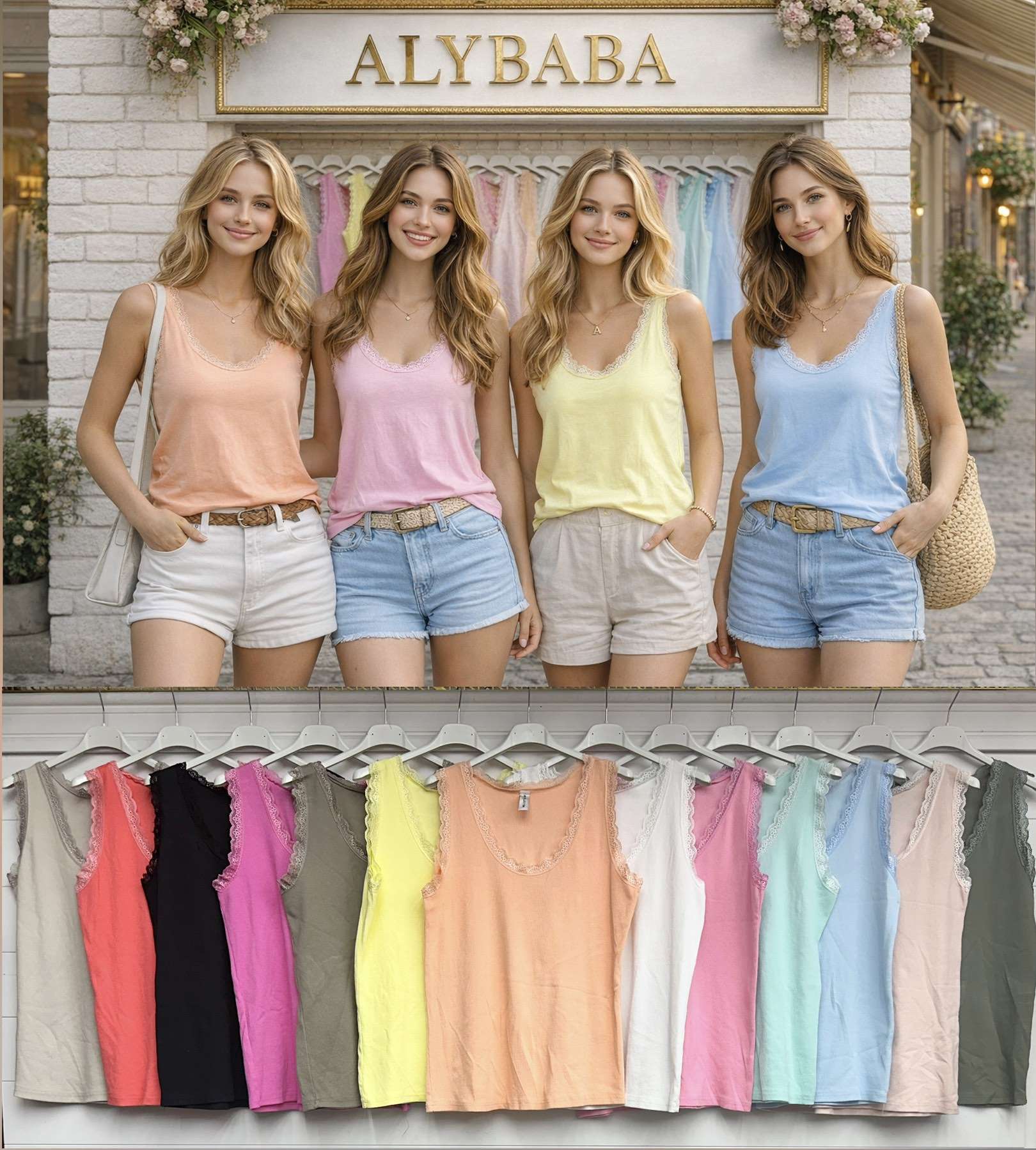 Bluzki Damskie TURECKA , Size uni, paczka  6szt ,mix kolor