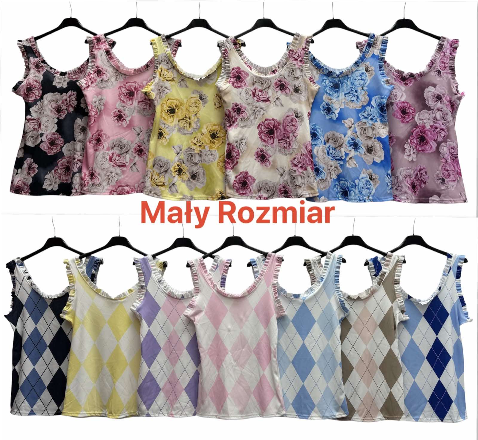 Bluzki Damskie  WŁOSKA  , Size uni, paczka  6szt ,mix kolor