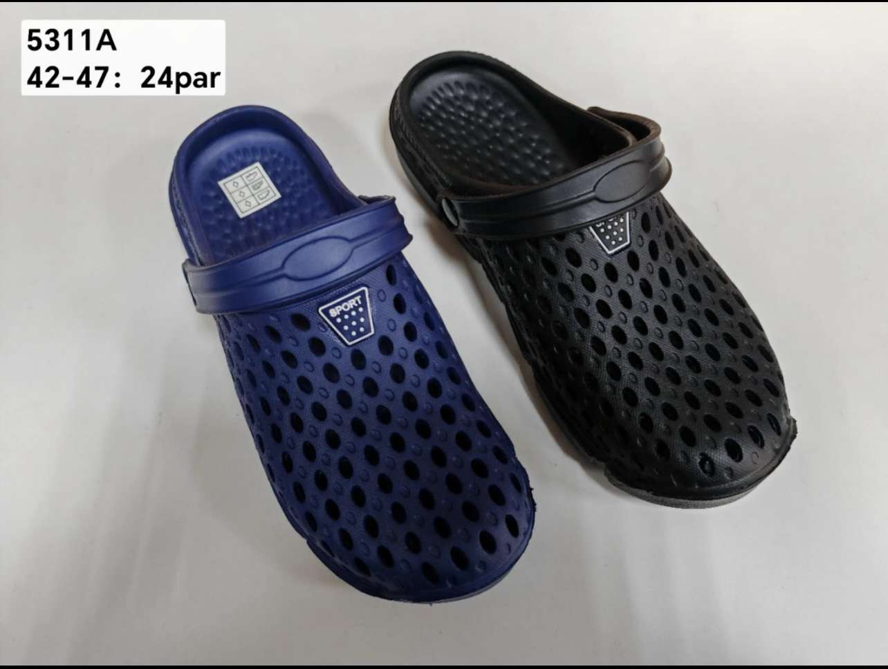 Klapki Kroksy MĘSKIE (42-47, 24par) mix kolor