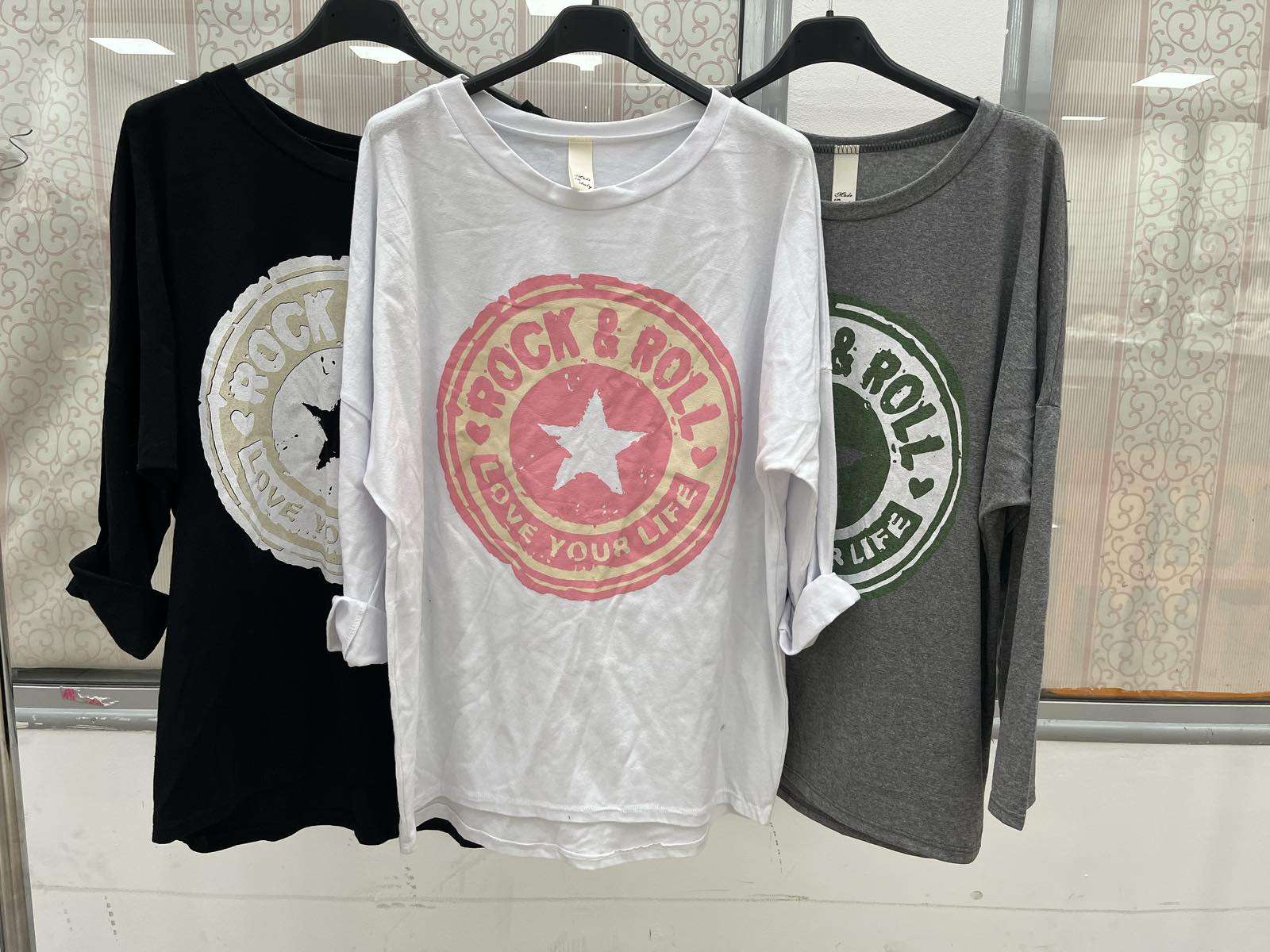 Bluzy  Damskie  WŁOSKA  , Size uni, paczka  6szt ,mix kolor