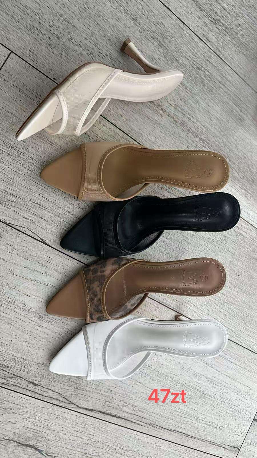 Klapki na obcasie Damskie (36-41, 12par)