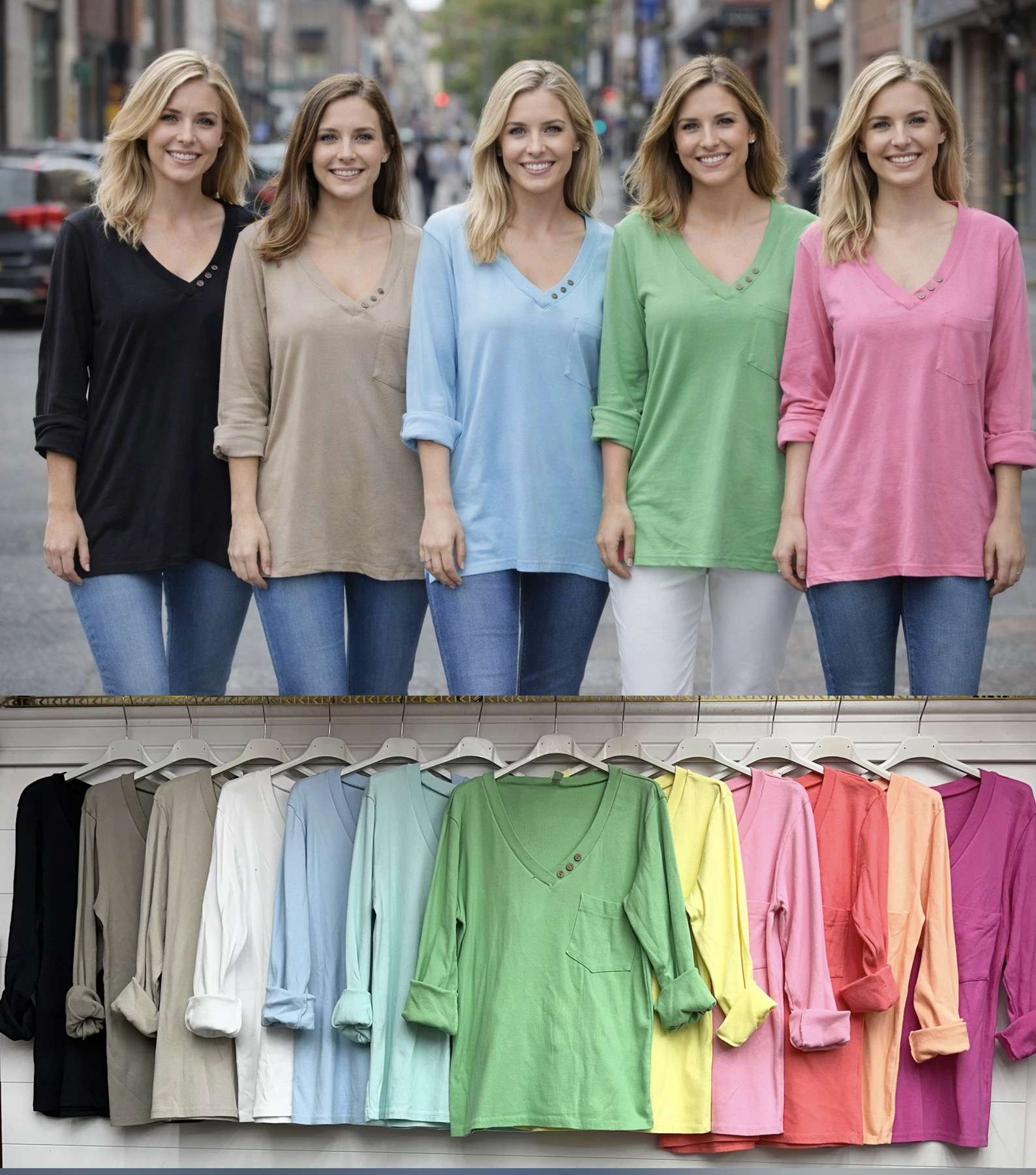 Bluzki Damskie TURECKA , Size uni, paczka  6szt ,mix kolor