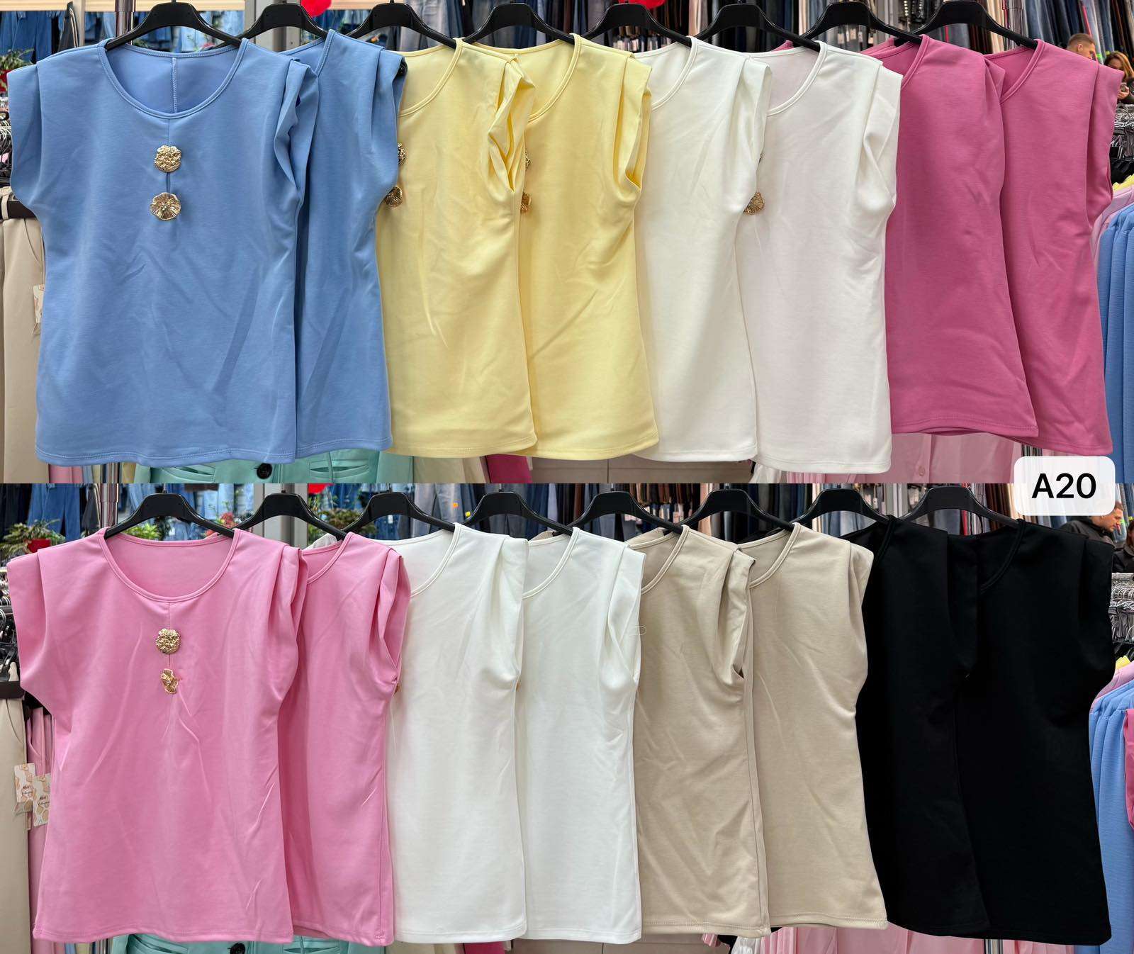 Bluzki Damskie  , Size uni, paczka  6szt ,mix kolor