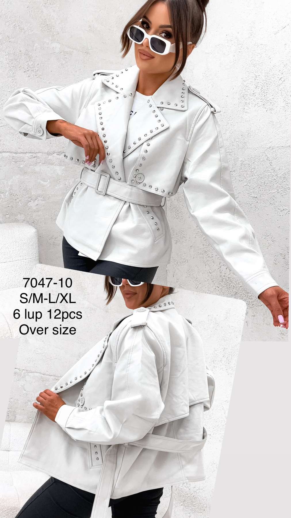 Kurtki  skórzane damskie , Size s/m-l/xl, paczka 6szt ,1 kolor