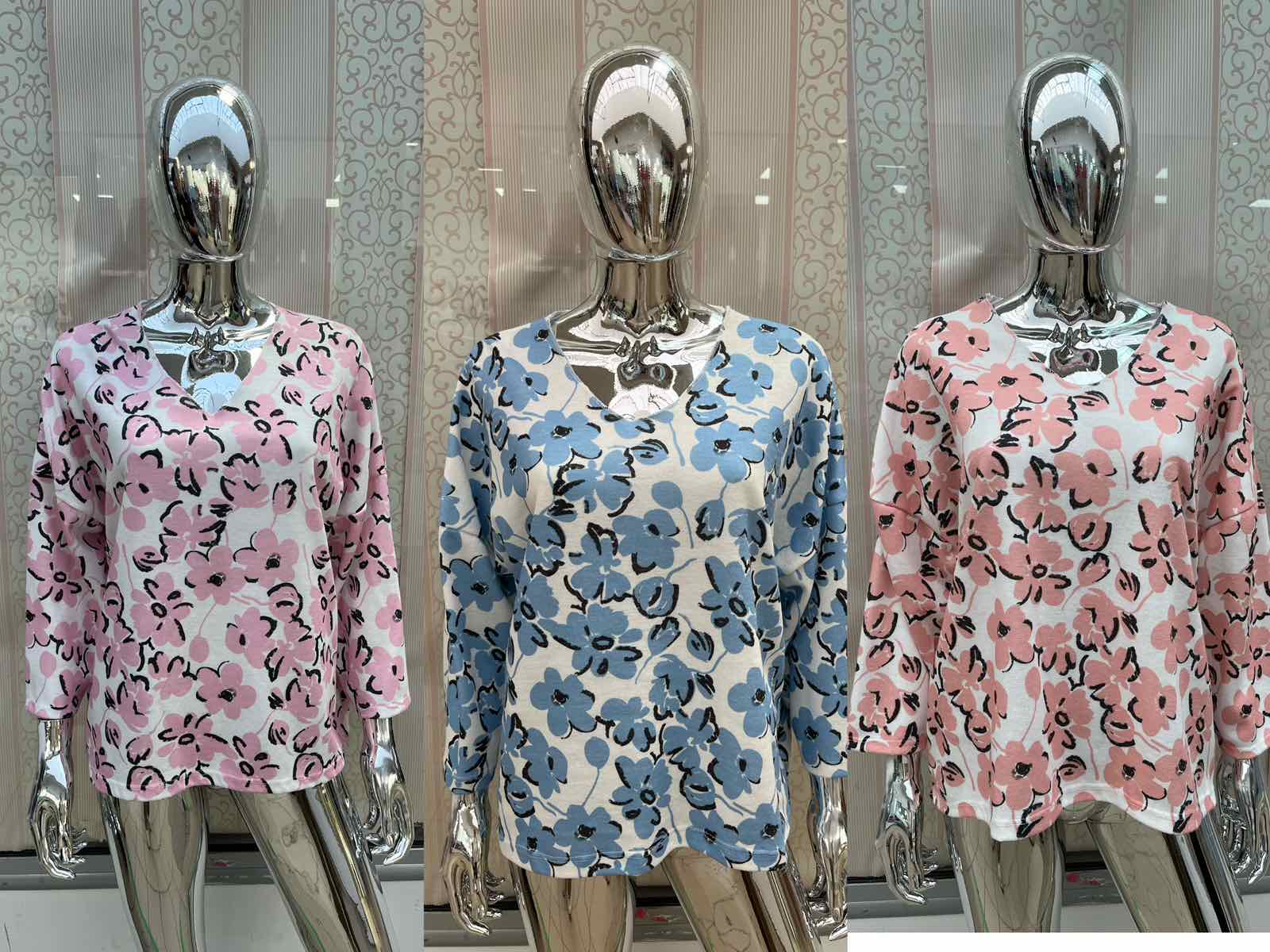 Bluzki  Damskie wloska  , Size uni, paczka  6szt ,mix kolor