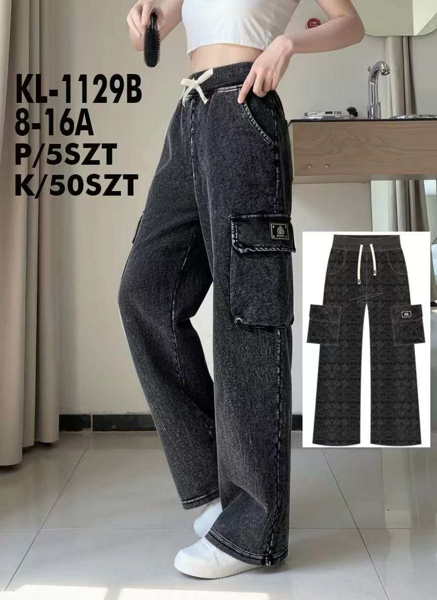 Spodnie JEANSY DZIECIĘCA size 8-16lat, paczka 5szt ,1kolor