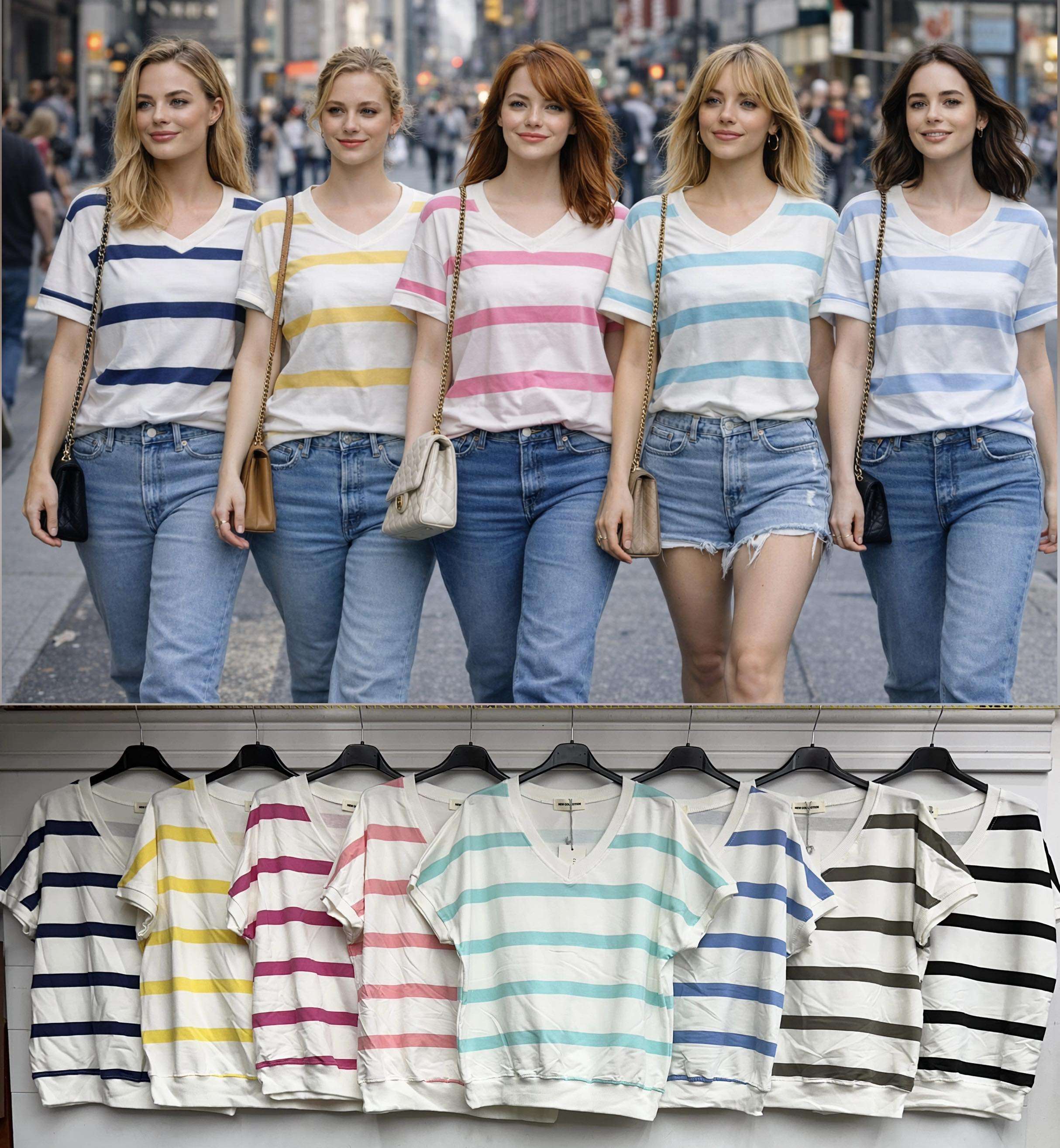 Bluzki Damskie TURECKA , Size uni, paczka  6szt ,mix kolor