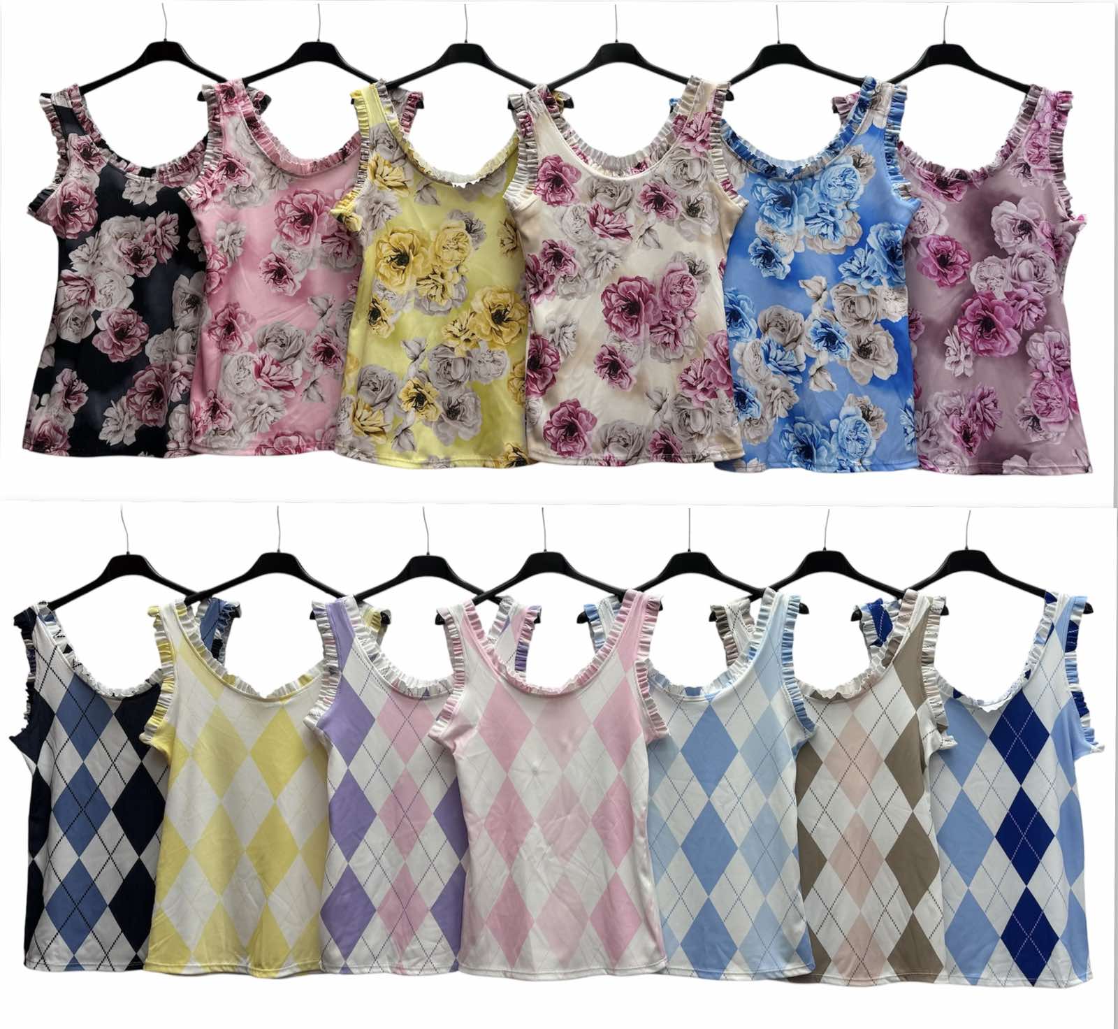 Bluzki Damskie  WŁOSKA  , Size uni, paczka  6szt ,mix kolor