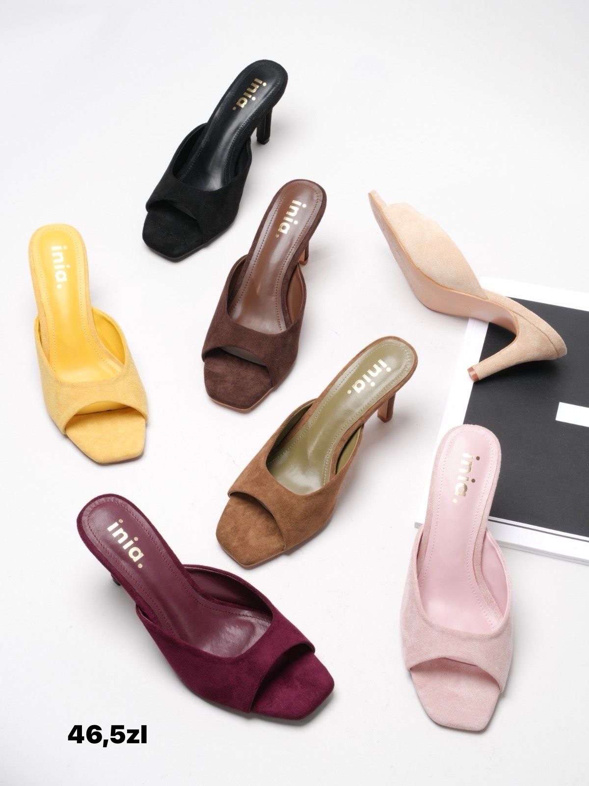 Klapki na obcasie Damskie (36-41, 12par)