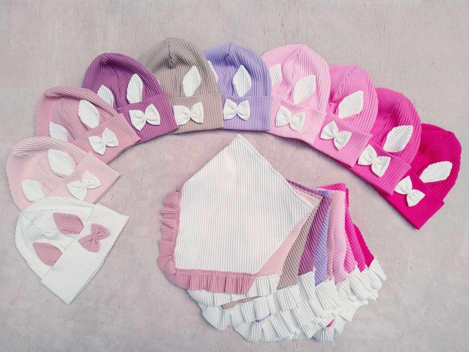 Komplet Czapki DZIECIĘCE, paczka 12szt, mix kolor