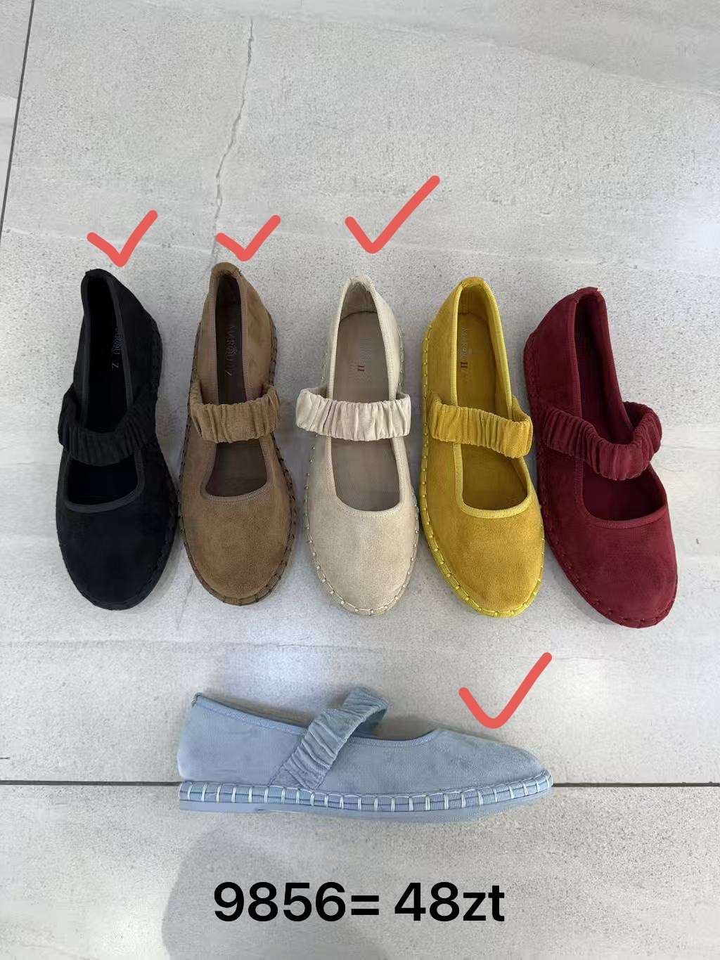 Buty Baleriny DAMSKIE (36-41, 12par)