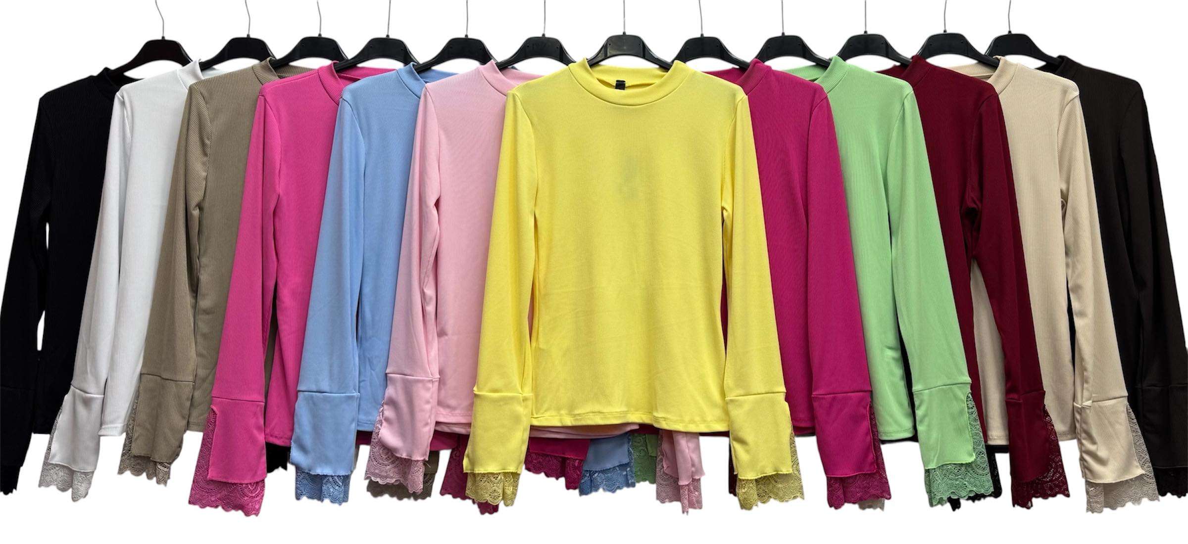 Bluzki Damskie  WŁOSKA  , Size uni, paczka  6szt ,mix kolor