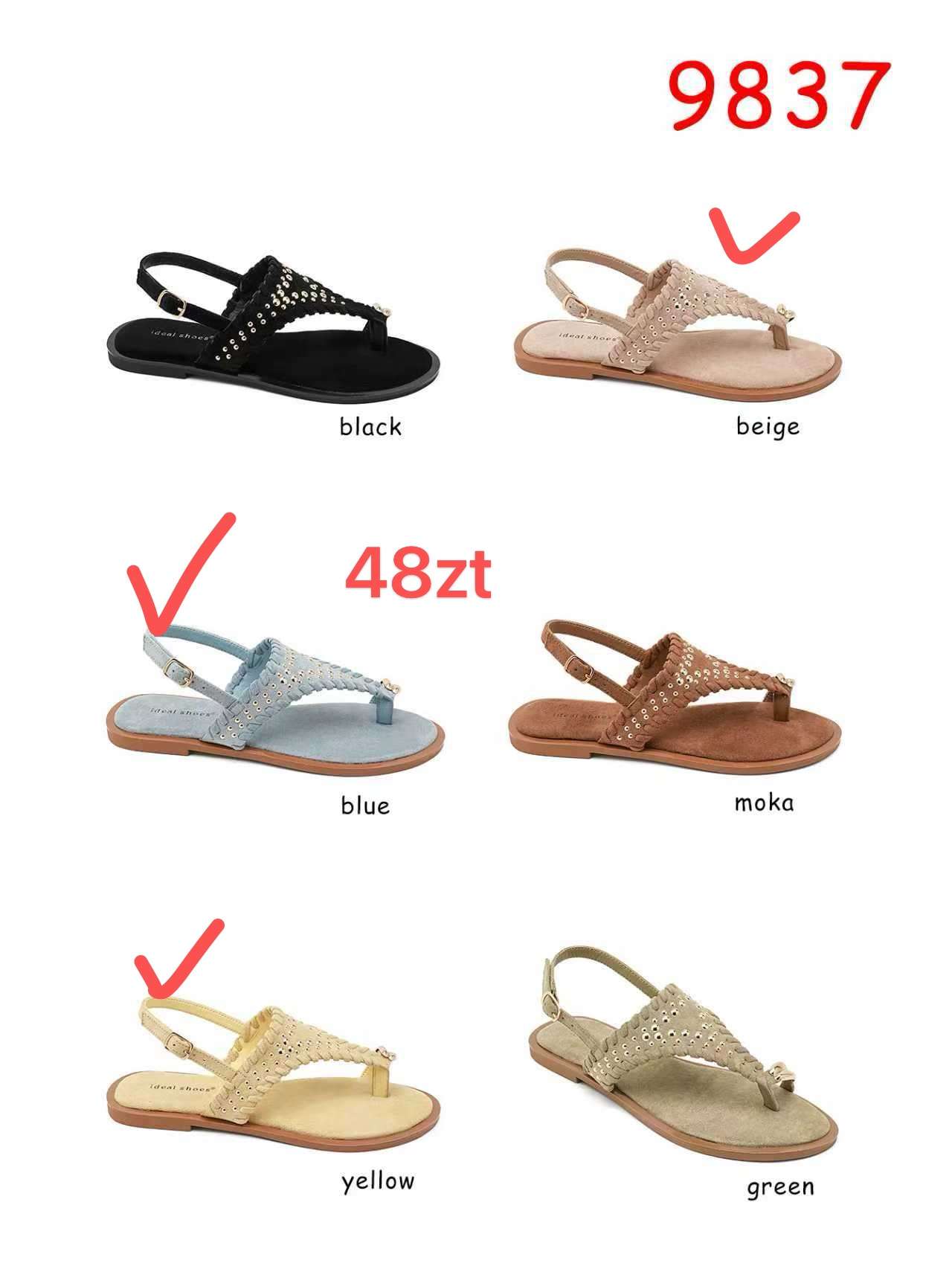 Sandały DAMSKIE (36-41, 12par)